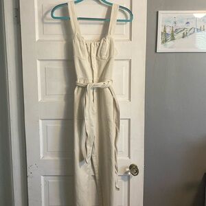 Beige denim jumpsuit from L’ABEYE